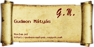 Gudmon Mátyás névjegykártya